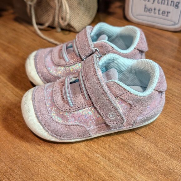 Stride Rite Toddler Jazzy Sneaker Lavender Multi Sparkle Size 5 Medium - Picture 4 of 7